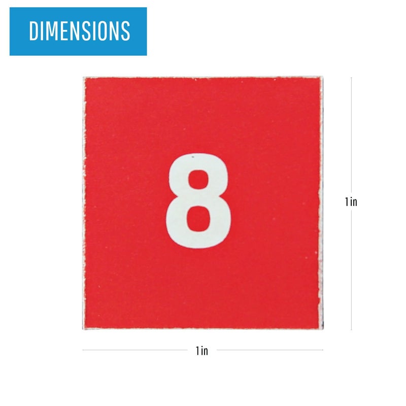 MasterVision Magnetic 1-31 Calendar Board Numbers, Set of 35-1" Calendar Dates, White on Red, Perfect Magnets for Dry Erase Planning Boards - Image 2